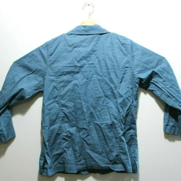 Royal Robbins Womens Medium Cotton Blue Button Down Blouse Shirt - Picture 2 of 3